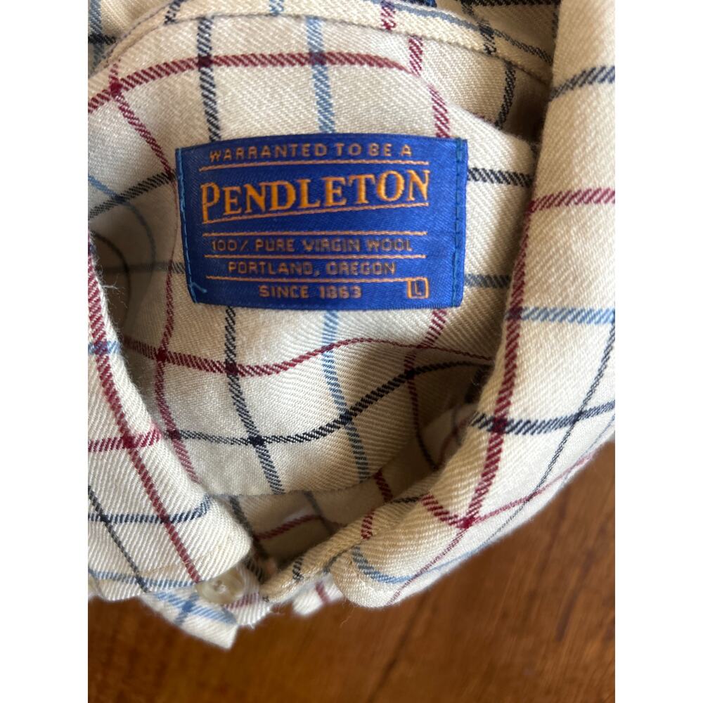 Pendleton men’s size large button-down plaid rustic casual shirt - Picture 8 of 8